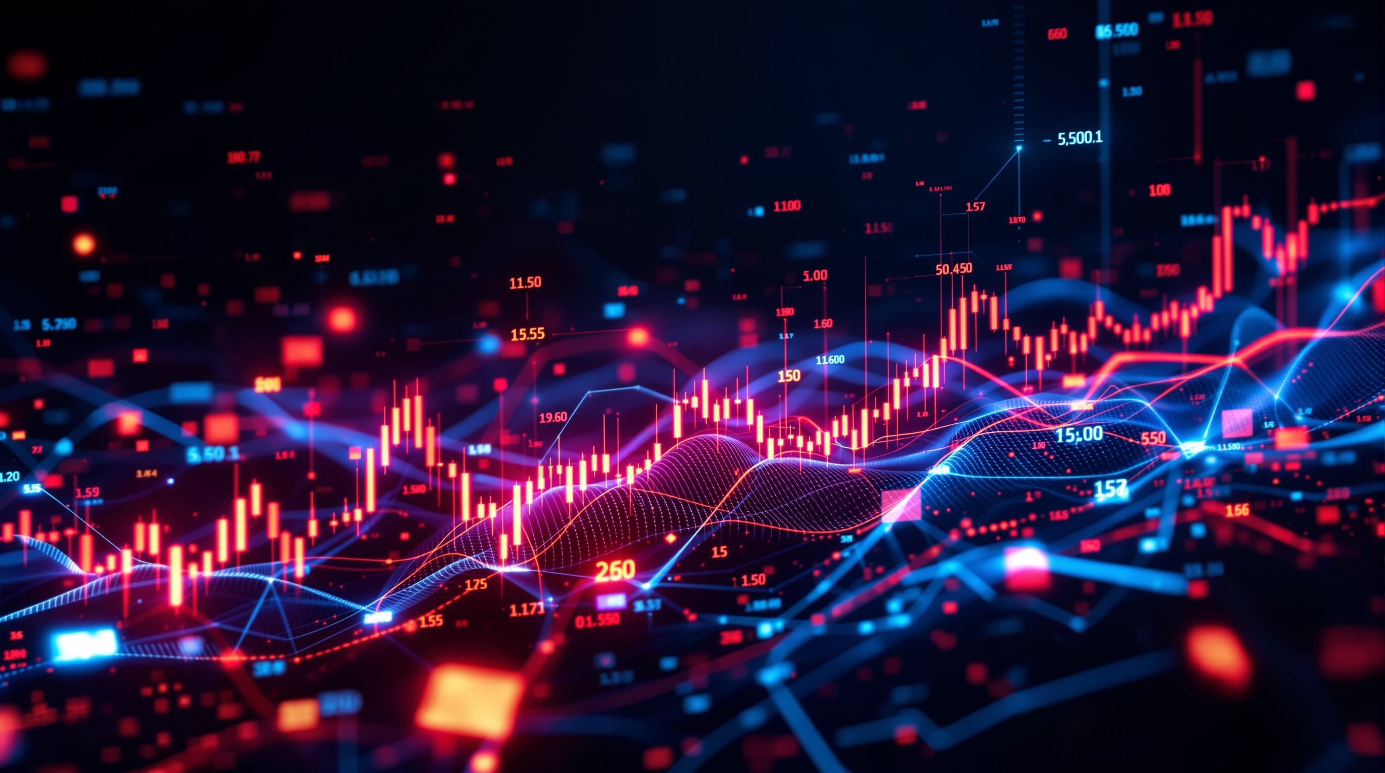 AI-powered trading technology with neural networks and financial data analysis